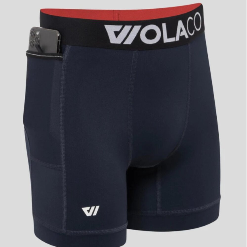Wolaco Navy North Moore Compression Shorts